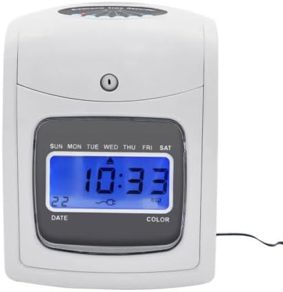 Time Clock Punch Card Employee Attendance Machine LCD Display Check- in Machine - Image 5
