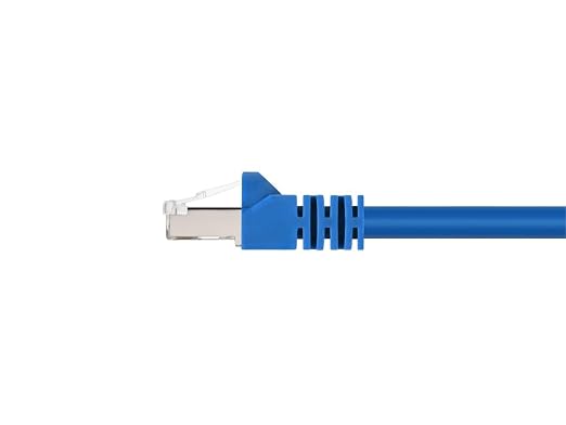 Monoprice Cat6A 3ft Blue Patch Cable Double Shielded 26AWG 10G Pure Bare Copper - Image 2