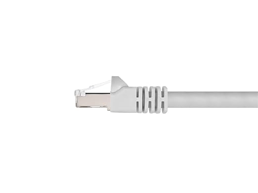 Monoprice Cat6A 20ft White Patch Cable Double Shielded 26AWG 10G Pure Bare - Image 2