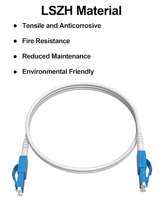 LC-LC Singlemode Armored Fiber Optic Patch Cable, OS2 Uniboot LC to LC Fiber - Image 4