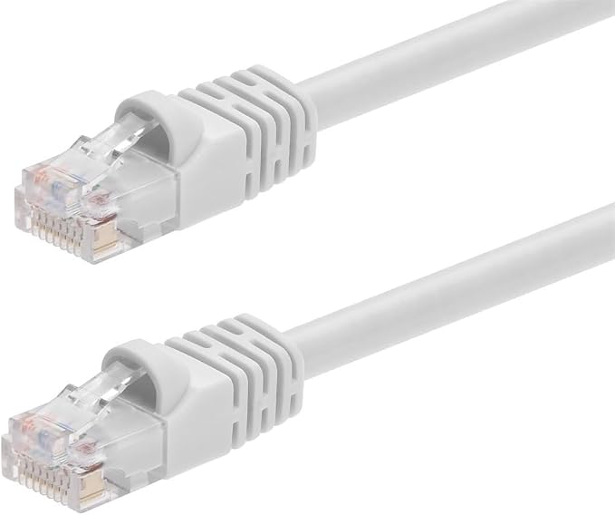 Monoprice Cat5e 100ft White Patch Cable UTP 24AWG 350MHz Pure Bare Copper by Monoprice