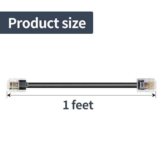 Phone Cable 1 Foot Short Telephone Line Cord - Image 7