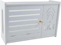 White Plastic Router Storage Box, Wall Mount Cable Organizer by Unknown