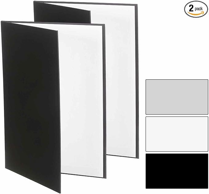 2Pcs 17"x11" Light Reflector 3 in 1 Photography Reflector Cardboards, Foldable by Unknown