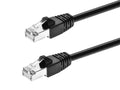 Monoprice Cat6A 5ft Black Patch Cable Double Shielded 26AWG 10G Pure Bare by Monoprice