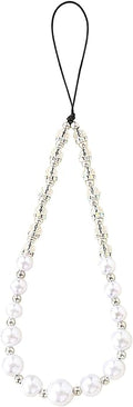 Beaded Phone Charm Lanyard Strap Girly Style Fixed Beads Pearl Lanyards by Staqlo