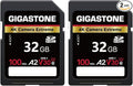 【5-Years Data Recovery】 GIGASTONE 32GB SD Card 2-Pack, 4K Camera Extreme by Gigastone