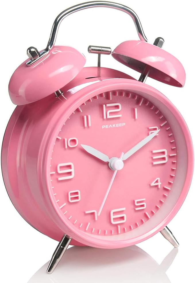 Peakeep 4 Inches Twin Bell Loud Alarm Clock by PEAKEEP