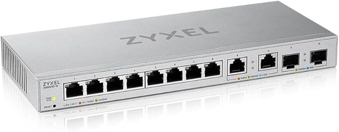 Zyxel 12 Port Network Switch | 2.5Gb Multi Gigabit Switch | Web Managed | 8x 1G by ZYXELNETWORKS