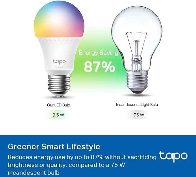 TP-Link Tapo Smart Light Bulbs, 1100 Lumens High Brightness, Matter-Certified - Image 10