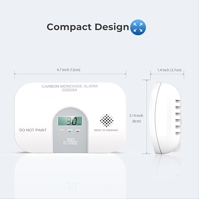Siterwell Carbon Monoxide Detectors, 10 Year Product Life Portable Carbon - Image 5