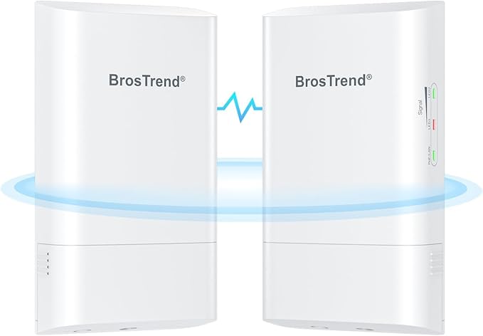 BrosTrend 5GHz 867Mbps WiFi Bridge Point to Point Outdoor, 1KM Wireless by BrosTrend