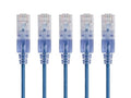 Monoprice - 129425 SlimRun Cat6A Ethernet Patch Cable - Snagless RJ45 UTP Pure by Monoprice
