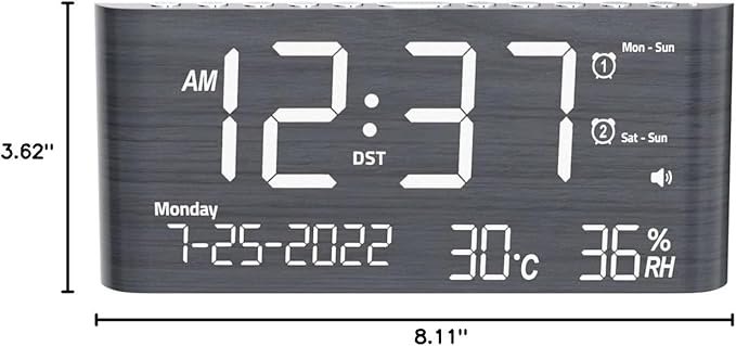 PPLEE 8.7inch Digital Alarm Clock - Image 8