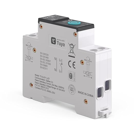 TONGOU ZigBee DIY Smart Switch 20A| DIN Rail Switch| 1P+N 90-240VAC| Real-time - Image 8