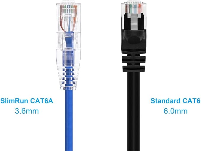 Monoprice Cat6 5ft Blue Component Level Patch Cable UTP 28AWG 550MHz Pure Bare - Image 2