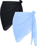 CHICGAL 2 Pieces Women Beach Sarong Bathing Suit Wrap Skirt Sheer Bikini by CHICGAL