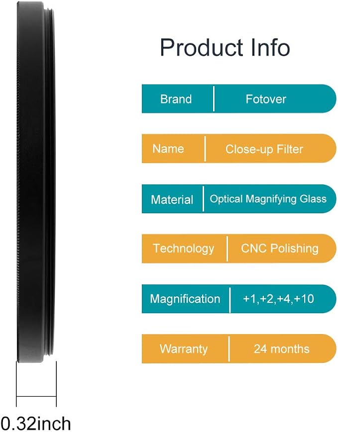 77mm Close-up Filter Kit 4 Pieces Macro Filter Accessory Close-up Lens Filter - Image 3