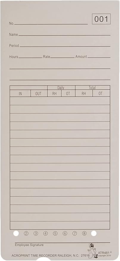 Acroprint 09-9115-000 Time Cards by Acroprint