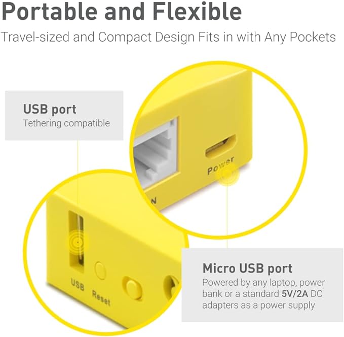 GL.iNet GL-MT300N-V2 Portable Mini Travel Wireless Pocket VPN WiFi Router - Image 4