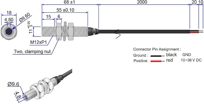 IR Circular Dot Laser Module, 940 nm, Class 1, Industrial Laser Projector - Image 3
