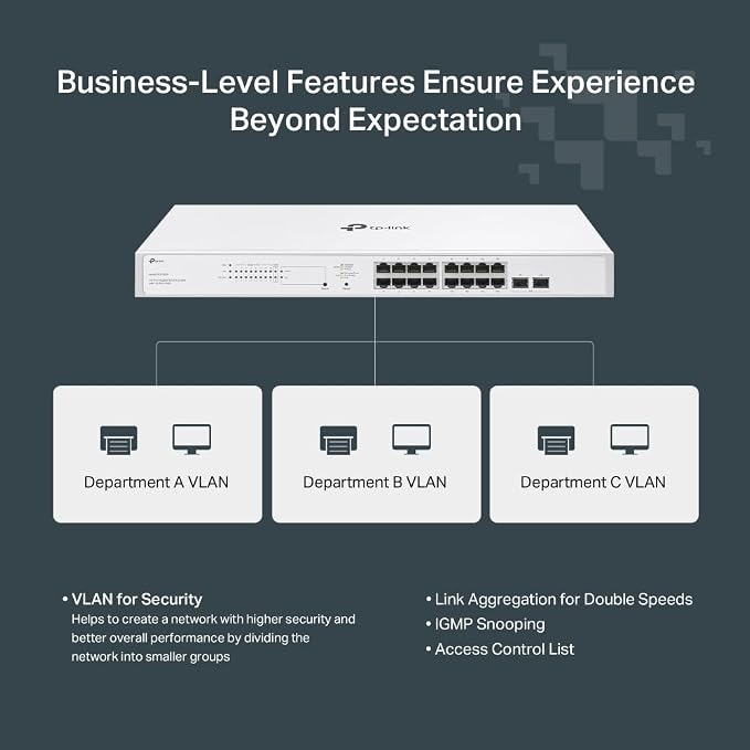 TP-Link Festa FS318G 18 Port Gigabit Smart Managed Network Switch - Image 8