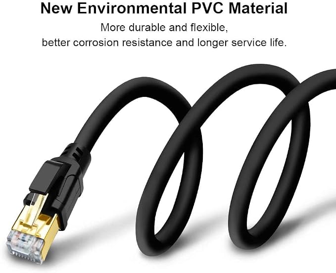 Yauhody CAT8 Ethernet Cable 1.5ft 2 Pack, High Speed 40Gbps 2000MHz SFTP - Image 6