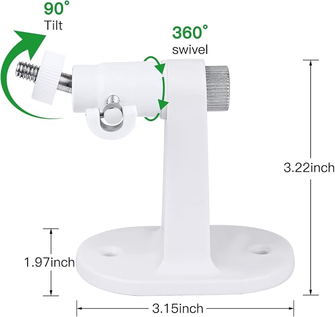 2Pack Adjustable Wall Mount for Eufy Security Indoor Cam P24 and E220, No-Drill - Image 3