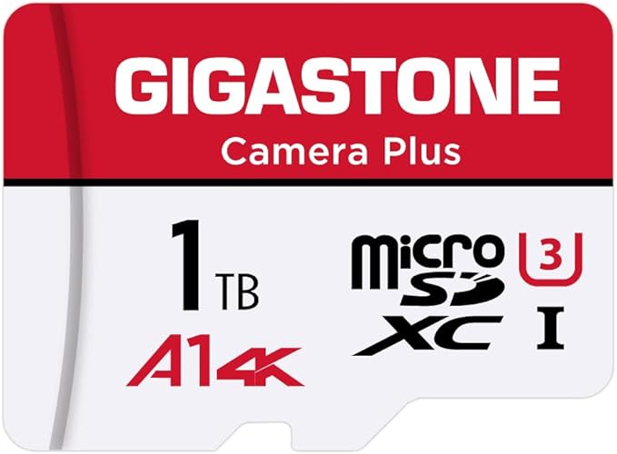 GIGASTONE 1TB Micro SD Card, Camera Plus, Action Camera, A1 Run App by Gigastone