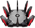 TP-Link - Archer AX11000 Tri-Band Wi-Fi 6 Router - Black/Red by Amazon+Renewed