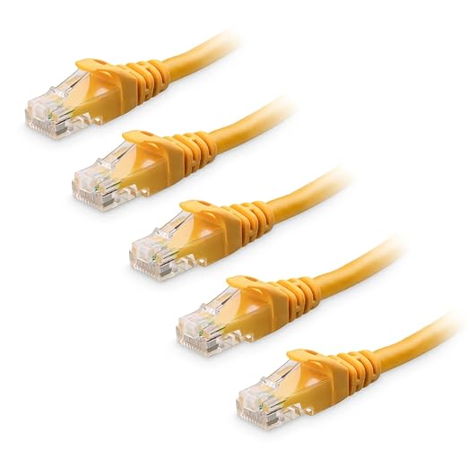 Cable Matters 10Gbps 5-Pack Snagless Short Cat 6 Ethernet Cable - 3ft by CableMatters