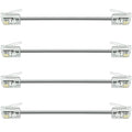 NECABLES 4Pack 3 Inch Short Telephone Cord Phone Cable Wall Phone Cord by NECABLES