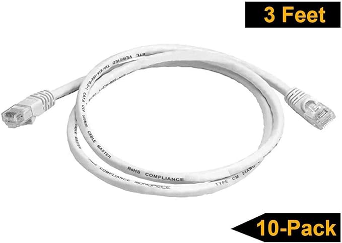 iMBAPrice 50 ' Cat5e Network Ethernet Patch Cable, 10 Pack - Image 3