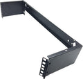 2U 19-inch Hinged Wall Mount Patch Panel Bracket- 6-inch Deep Foldable by JINGCHENGMEI