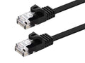 Monoprice Cat5e 2ft Black Flat Patch Cable UTP 30AWG 350MHz Pure Bare Copper by Monoprice