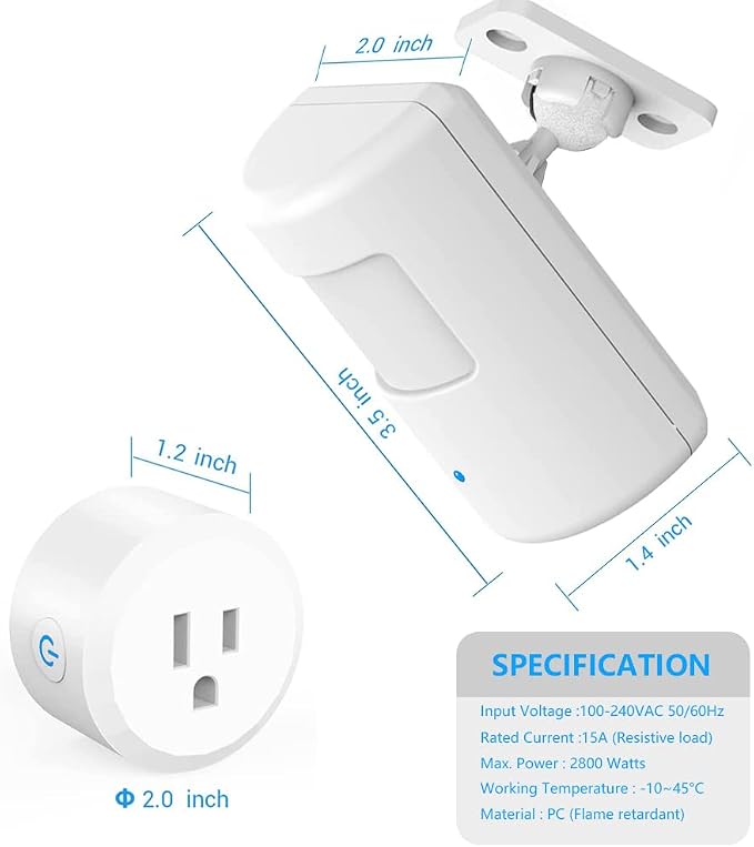 Upgraded Plug-in Motion Activated Light Control, Souphran Wireless Motion - Image 6