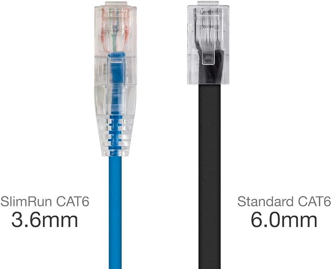 Monoprice Cat6 20ft Blue Component Level Patch Cable UTP 28AWG 550MHz Pure Bare - Image 2