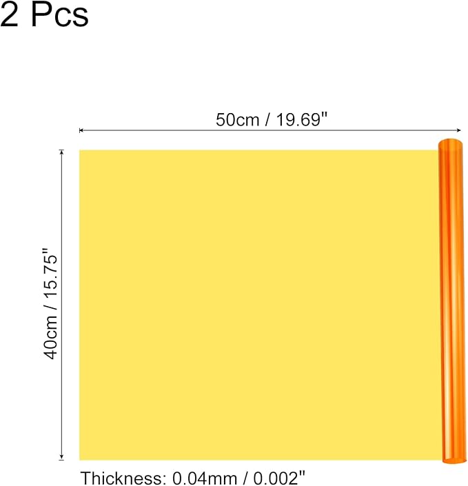 MECCANIXITY Lighting Gel Filter 15.7x19.7 Inch Orange 85A Color Correction Sheet - Image 2