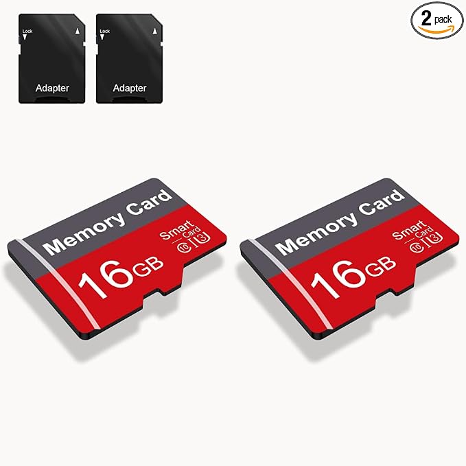 2 Pack Memory Card 16GB with Adapter, High Speed TF Card, UHS-I C10 A1 Memory by Unknown