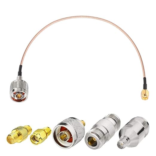 SUPERBAT SMA Male to N Male RF Coaxial Coax Cable 6inches + 5pcs RF Coax by SUPERBAT