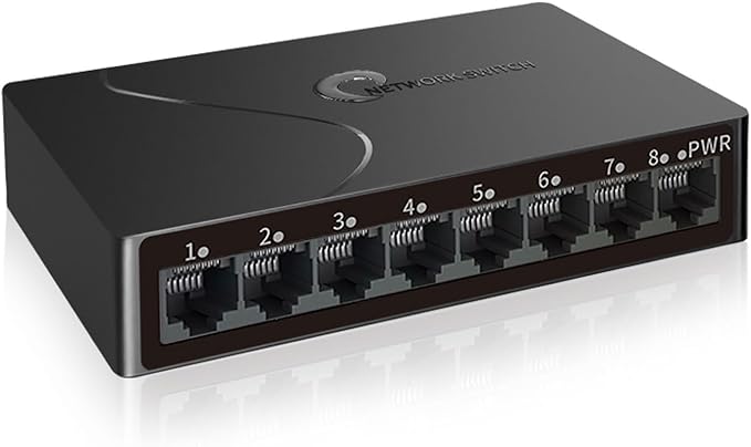 8-Port Gigabit Easy Smart Managed Ethernet Switch | Plug & Play Network Hub by STEAMEMO