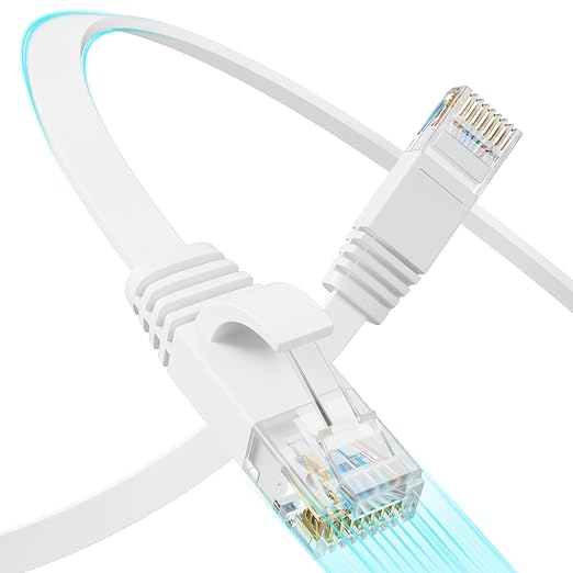 Cat 6 Flat Ethernet Cable 15 FT, UTP 10Gbps High-Speed Cat6 Ethernet Cable by Unknown