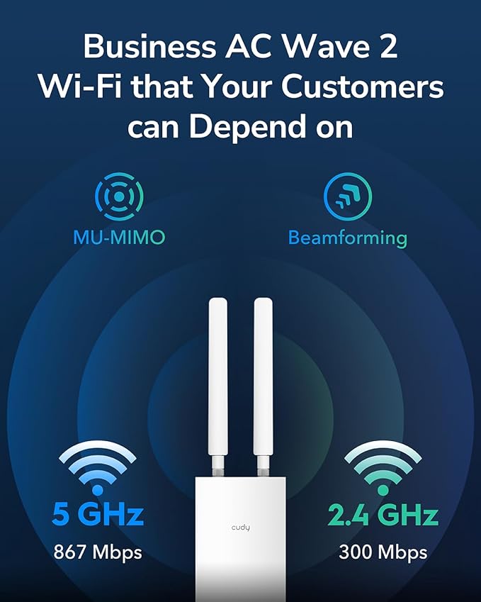 Cudy RE1200 Outdoor AC1200 WiFi 5 Outdoor Fast Extender and Access Point Mesh - Image 3