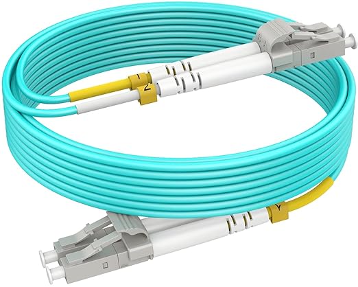 OM3 Multimode Fiber LC to LC, 1m Fiber Patch Cable, Options 7in~500ft, Fiber by RamboCables