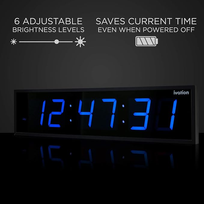 Ivation Huge Oversized 60" Large Digital LED Clock | Big Digital Clock - Image 5