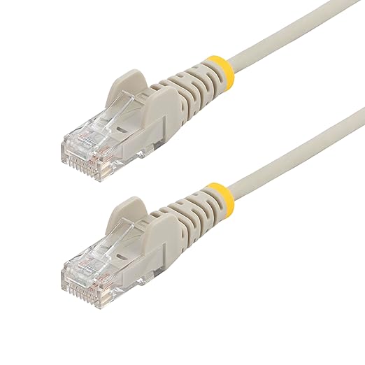 StarTech.com 30ft Gray Slim CAT6 Ethernet Cable, Snagless RJ45, 28AWG Pure Bare by StarTech