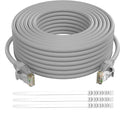 Adoreen Cat 6 Ethernet Cable 300 Ft-Gray, Outdoor & Indoor Snagless Long Round by Adoreen