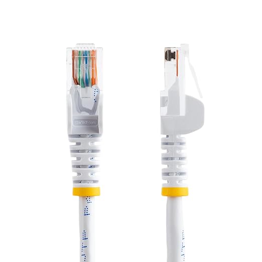 StarTech.com Cat5e Ethernet Cable - 15 ft - White- Patch Cable - Snagless Cat5e - Image 2