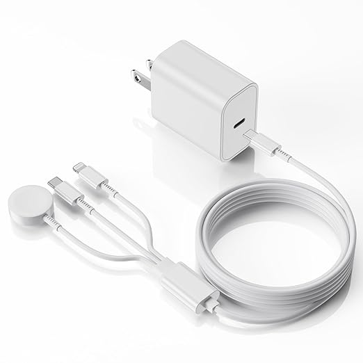 Upgraded Apple Watch Charger, 3 in 1 Multi Charging Cable 6FT, Magnetic Fast by Gyusity