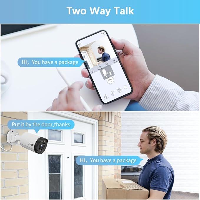 【130° Ultra Wide-Angle & 2-Way Audio】 Outdoor Wired Security Camera System - Image 4